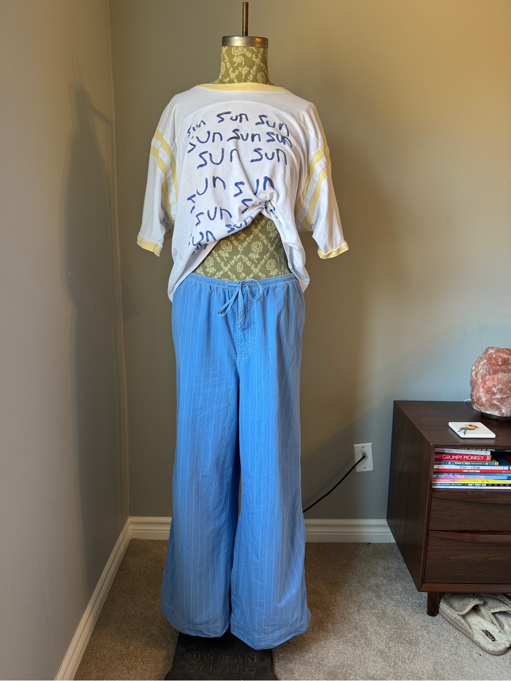 BDG Sky Blue Wide-Leg Drawstring Pants